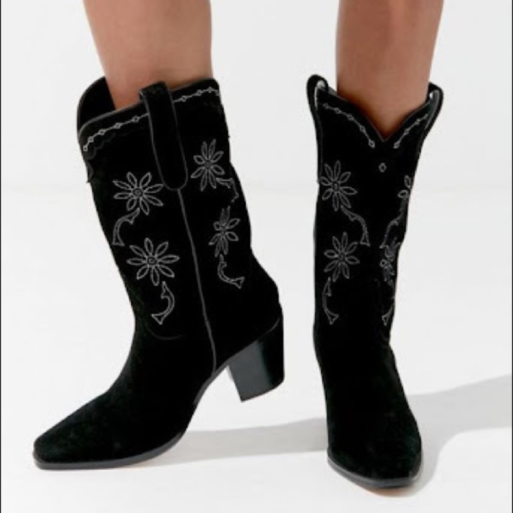Urban Outfitters Suede Cowboy Boots